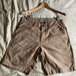 The North Face Men's Brown Khaki Patch Pocket Shorts Outdoor Hiking 32R CottBlnd